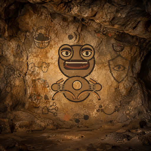The Guarded Pebble: An ochre observation stays enclosed between two remembered stones.