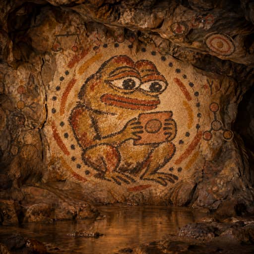 Pepe follows three ochre stones from a field through its enclosing hashes.
