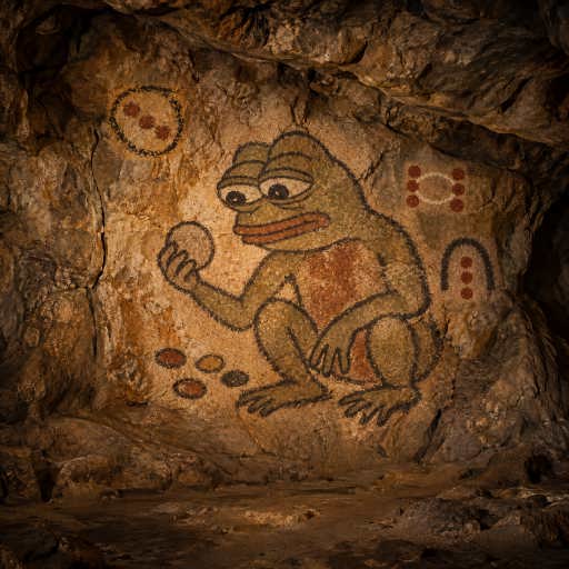 An ochre trail passes through an open charcoal arch as Pepe reads a public transfer window.